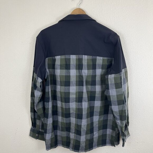 Wrangler X ATG Flannel Plaid Button Down Mens L Large Organic Cotton - Picture 5 of 7